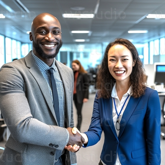 Black man in office