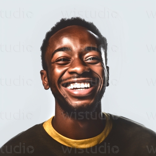 Black man smiling