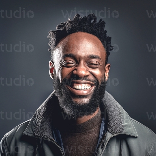 Black man smiling