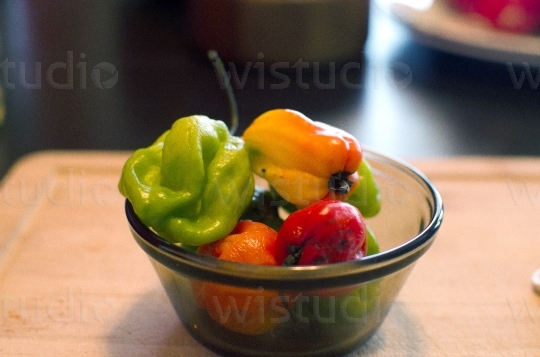Bowl of Pimento Peppers
