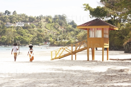 Couple Walking on the Beach