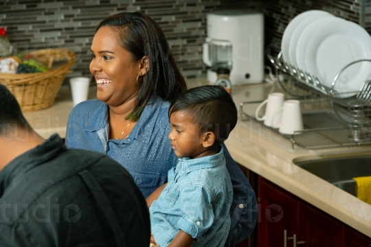 Family in Kitchen