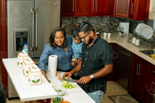 Family in Kitchen IV