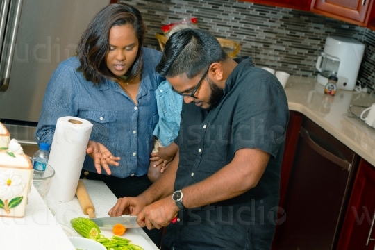 Family in Kitchen VII