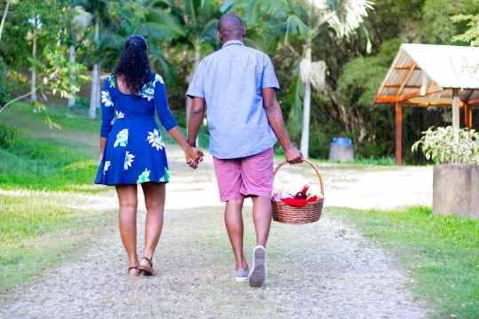 Walking Picnic Couple