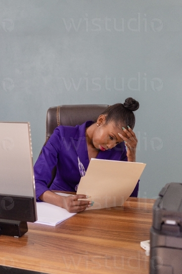 Woman in office