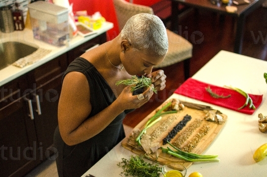 Woman with Vegetables