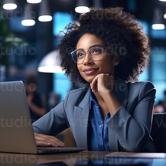 Young Woman at Laptop