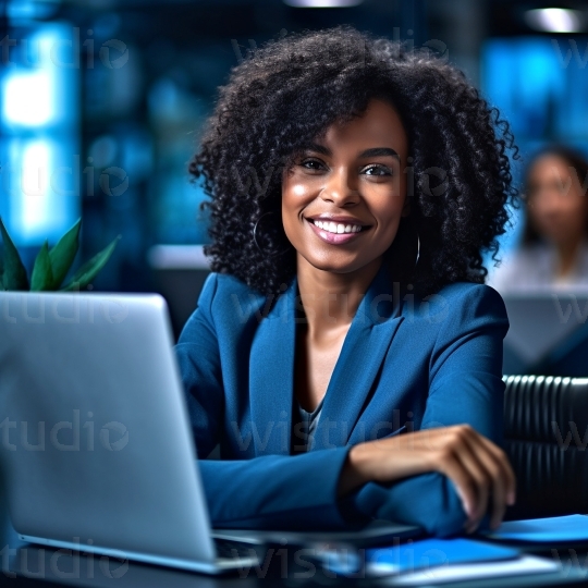Young Woman at Laptop