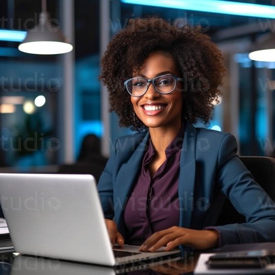 Young Woman at Laptop