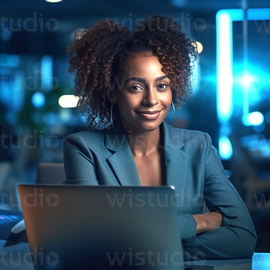 Young Woman at Laptop