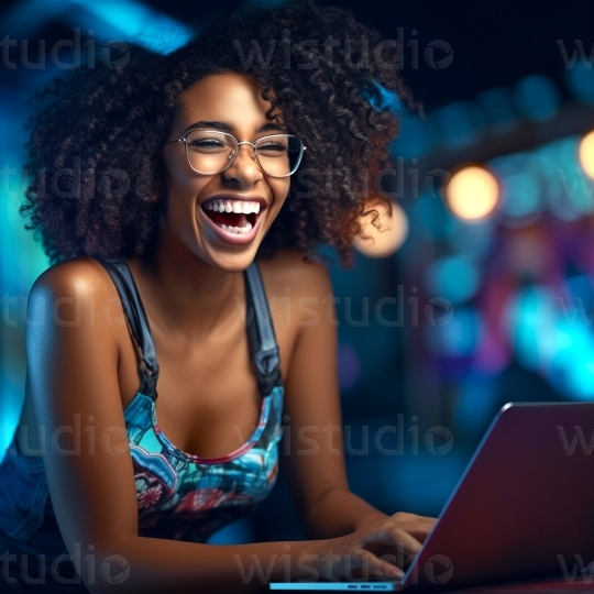 Young Woman at Laptop