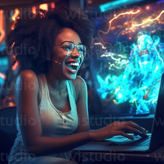 Young Woman at Laptop