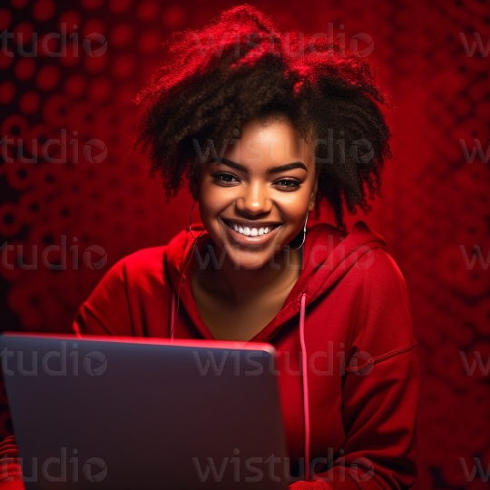 Young Woman at Laptop