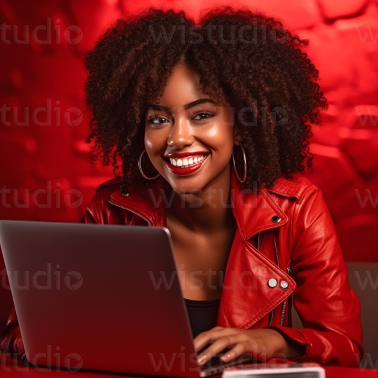 Young Woman at Laptop