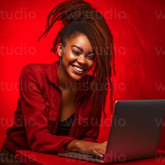 Young Woman at Laptop