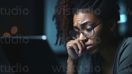 Young Woman at Laptop